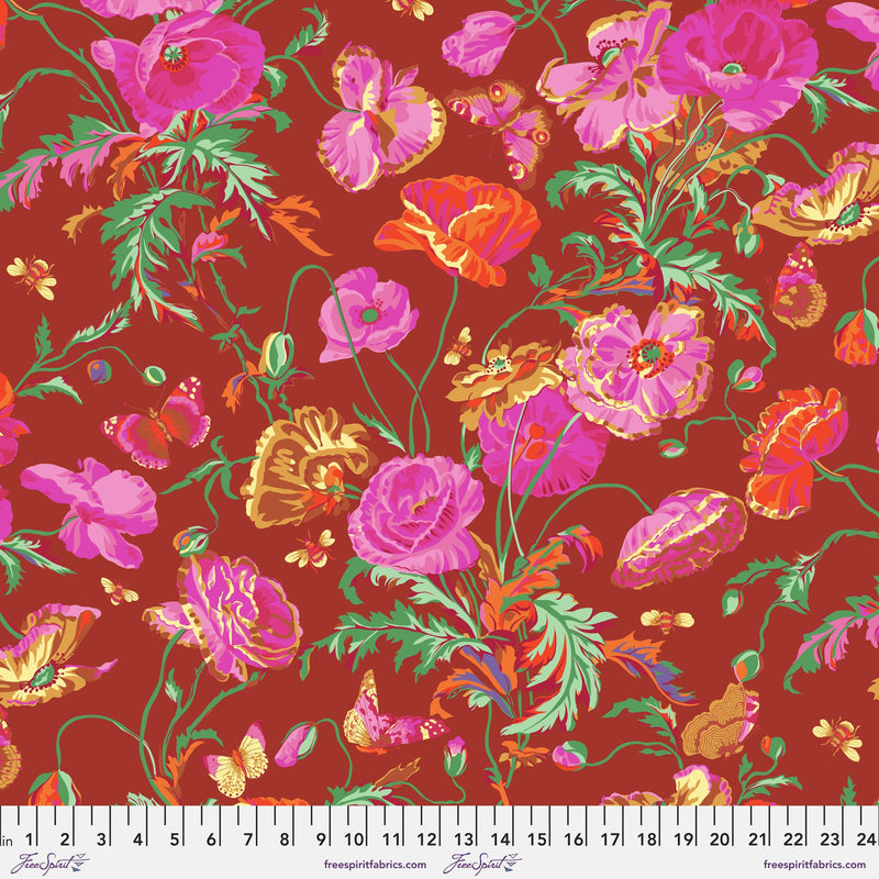 Meadow PWPJ116.RED by Philip Jacobs for Free Spirit