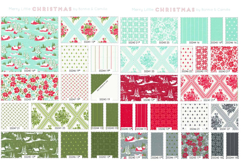 Merry Little Christmas Fat Quarter Bundle 55240AB by Bonnie & Camille for Moda