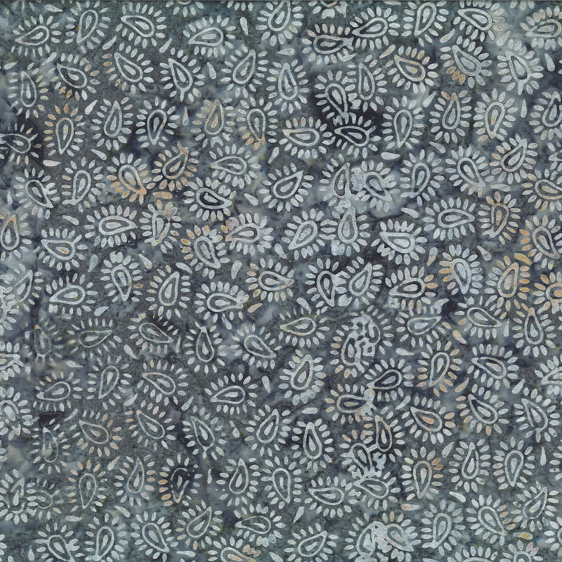 Moonlight Batik 1400 22265 924 Grey Paisley by Wilmington Prints