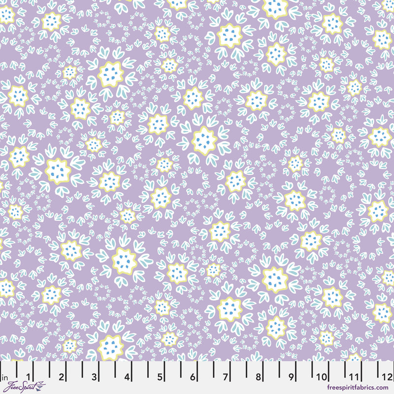 Night Fancy PWVF005.LAVENDER Little Frills by Victoria Findlay Wolfe for Free Spirit