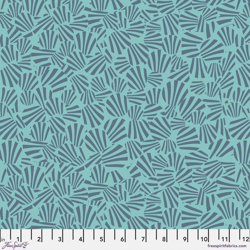 Night Fancy PWVF007.TEAL Big Sliver by Victoria Findlay Wolfe for Free Spirit