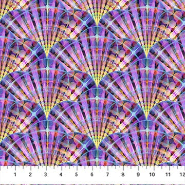 Night Vision DP25092-100 Scallop Multi Color by Simon Haiduk for Northcott