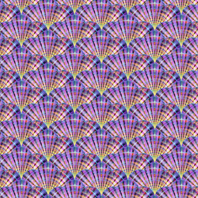 Night Vision DP25092-100 Scallop Multi Color by Simon Haiduk for Northcott