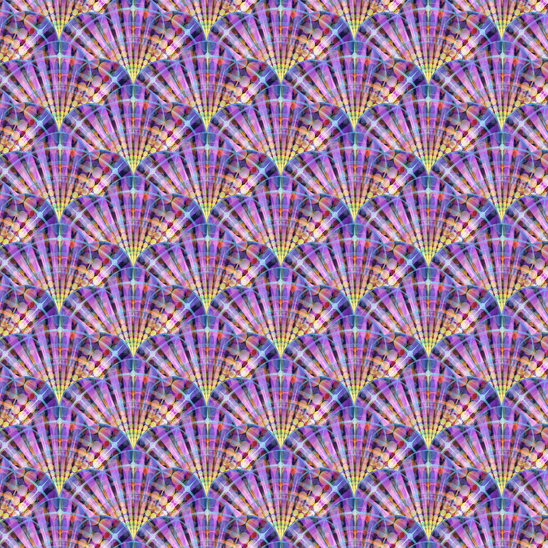 Night Vision DP25092-100 Scallop Multi Color by Simon Haiduk for Northcott