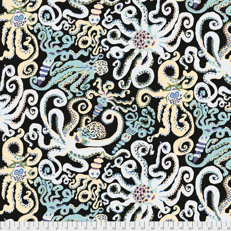 Octopus PWBM074.BLACK by Brandon Mably for Free Spirit