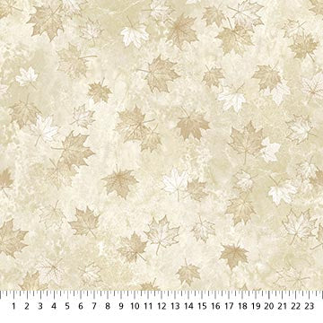 Oh Canada! 10th Anniversary 24267-12 Leaves Silhouette Cream Beige by Deborah Edwards and Linda Ludovico for Northcott