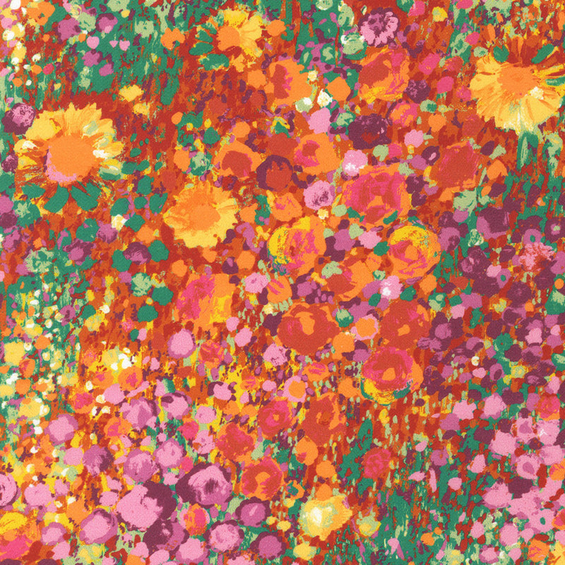 Painterly Petals 108" Cotton Sateen SRKDX-20715-193 Summer Robert Kaufman