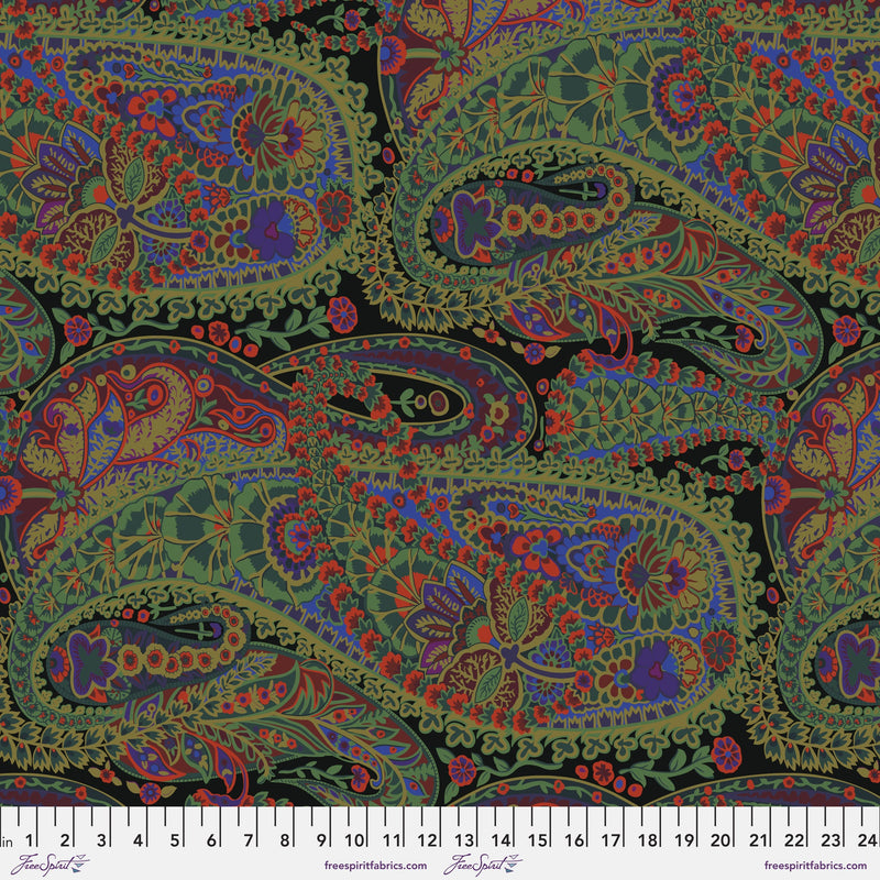 Paisley Jungle GP60.MOSS by Kaffe Fassett for Free Spirit