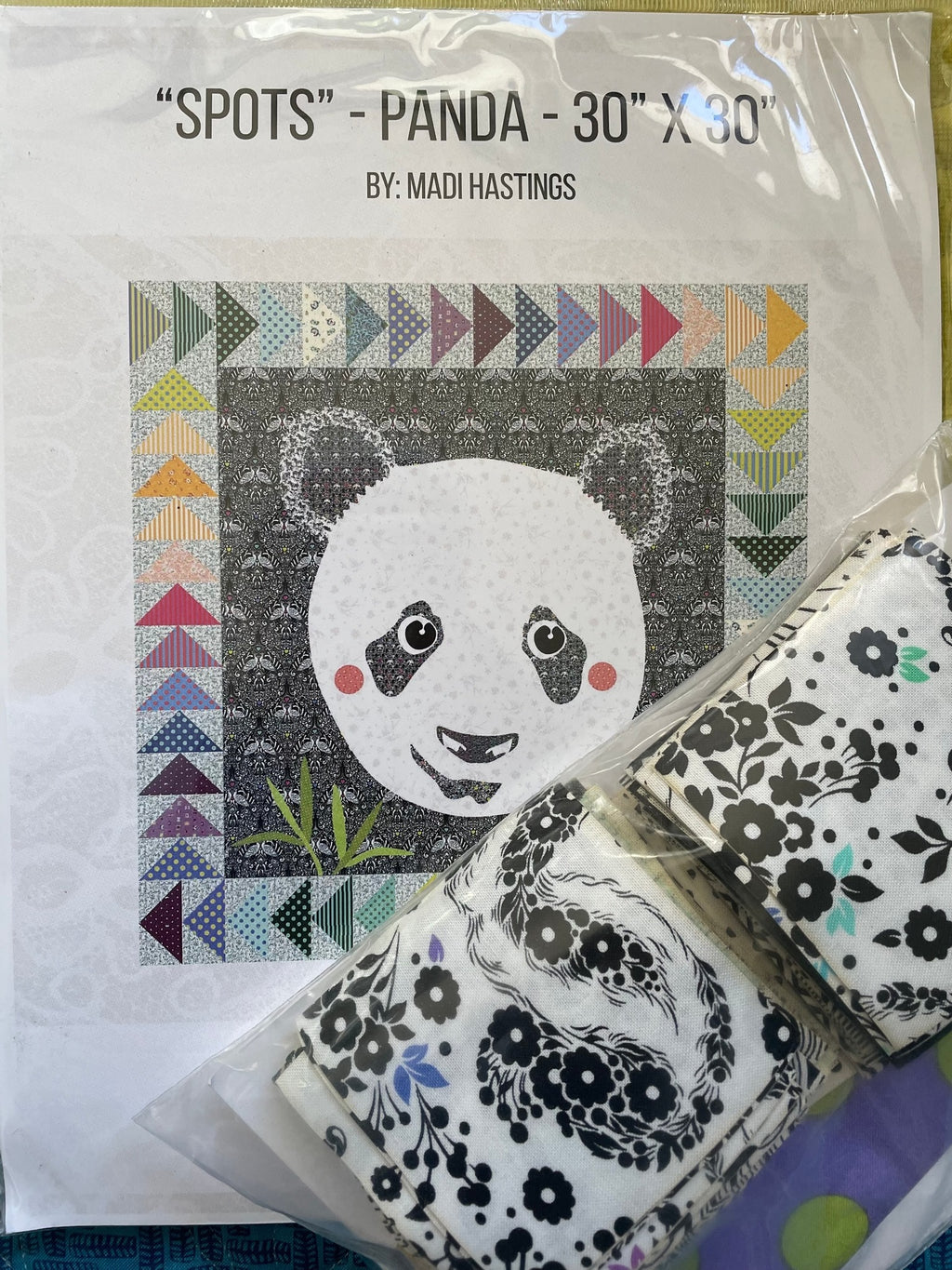 Panda Spot Pattern Spots the Panda Laser Cut Kit With Borders