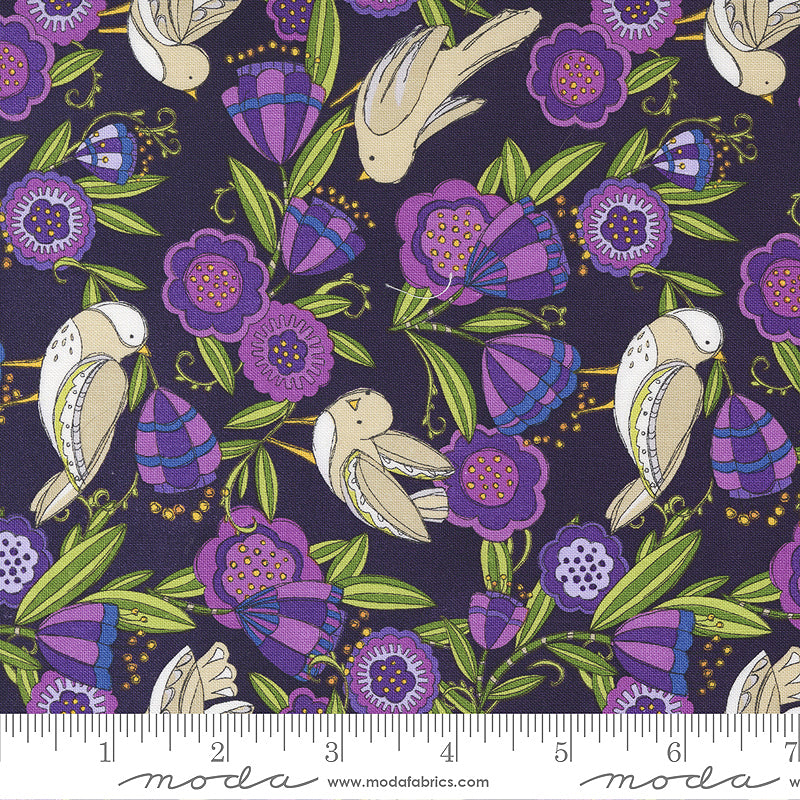 Pansy's Posies 48722-15 Amethyst by Robin Pickens for Moda