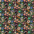 Paradiso 51932D-2 Black Flower Bed Sally Kelly for Windham Fabrics