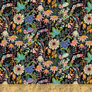 Paradiso 51932D-2 Black Flower Bed Sally Kelly for Windham Fabrics