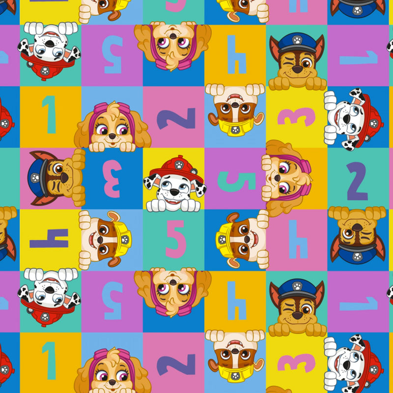 Paw Patrol PW-4373-1C 1 Multi Paw Patrol Numbers by David Textiles