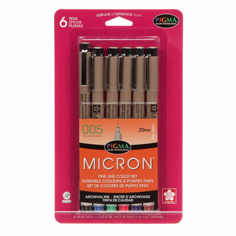 Pigma Micron Pen Set Size 005 (0.2mm) - Basic
