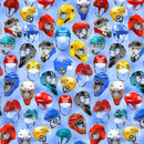 Power Play 12453B-05 Hockey Helmets Light Blue Kanvas Benartex