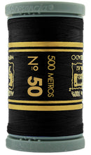 Presencia Cotton Sewing Thread 3-ply 50wt 500m Black 0007