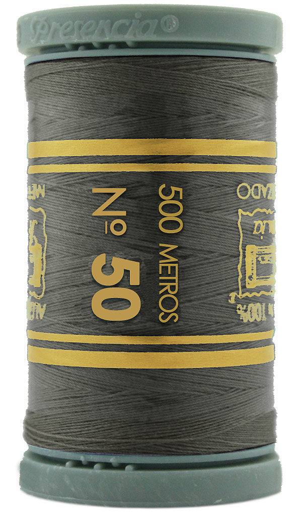 Presencia Cotton Sewing Thread 3-ply 50wt 500m Shale 0362