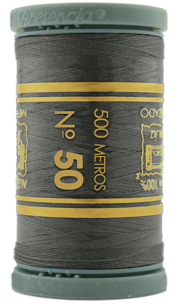 Presencia Cotton Sewing Thread 3-ply 50wt 500m Cement 0370