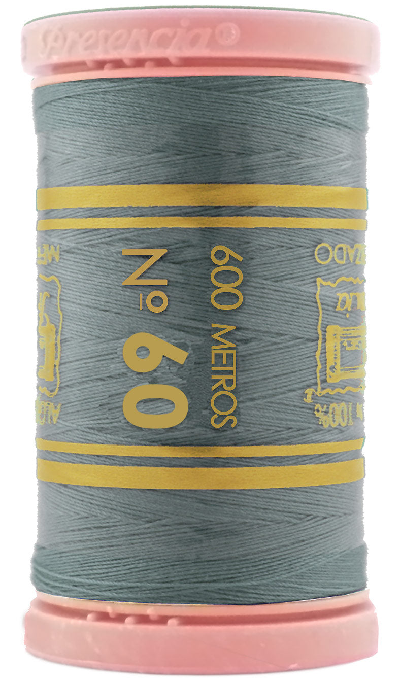 Presencia Cotton Sewing Thread 3-ply 60wt 600m Light Pewter 1 0352