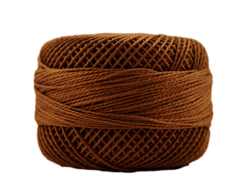 Presencia Size 8 Finca Perle Cotton 77yd. - 7740 Dark Golden Brown