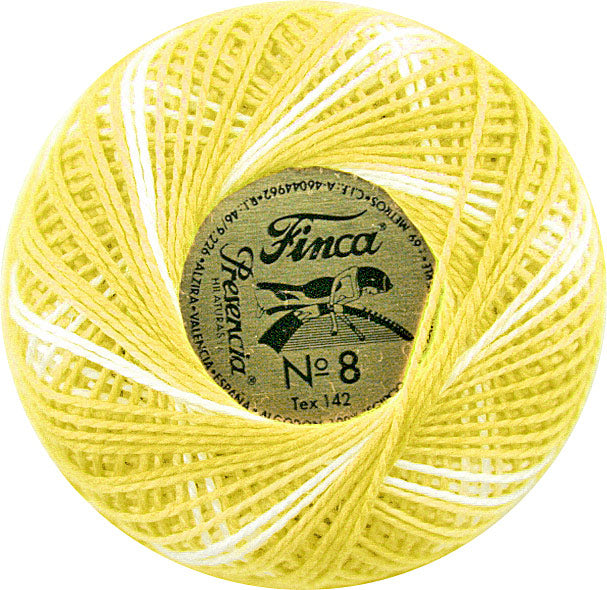Presencia Size 8 Finca Perle Cotton 77yd. - 9025 Lemon Meringue