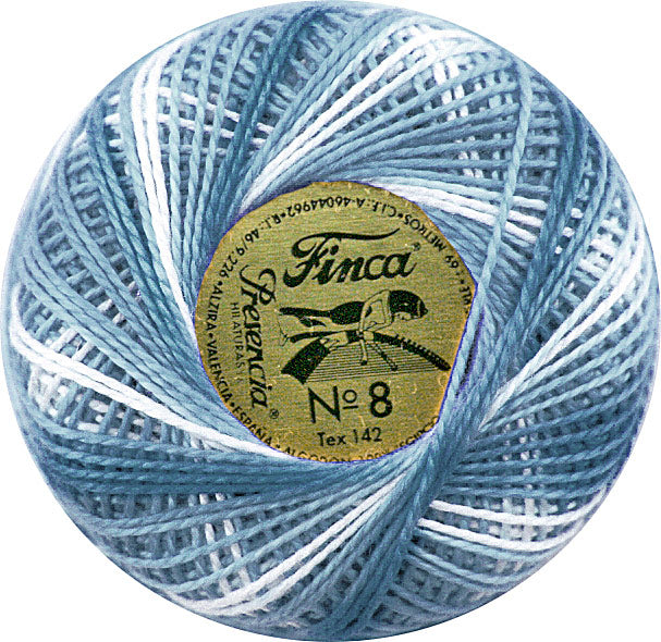 Presencia Size 8 Finca Perle Cotton 77yd. - 9640 Powder Puff Blue Media 1 of 1