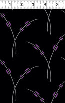 Purple Reign Y3368-3 Rice Stem Black by Clothworks