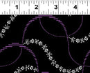 Purple Reign Y3369-3 Ribbon Wave Black - Fat Quarter