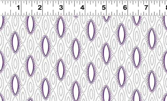 Purple Reign Y3371-1 Geometric White by Clothworks