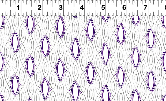 Purple Reign Y3371-1 Geometric White by Clothworks