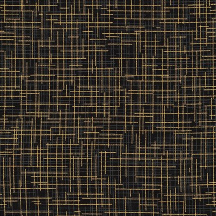 Quilter's Linen Metallic SRKM-14476-2 Black NOTE: This is NOT Linen by Robert Kaufman