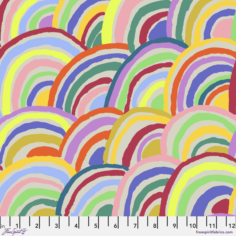 Rainbows PWGP190.GREY Kaffe Fassett Collective Free Spirit