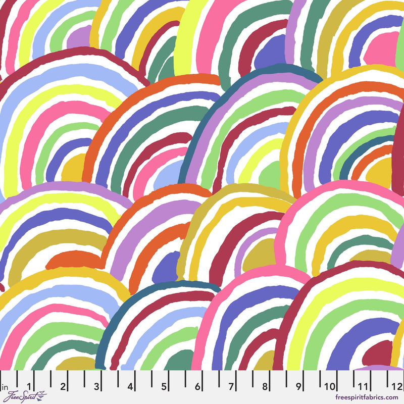 Rainbows PWGP190.WHITE Kaffe Fassett Collective Free Spirit