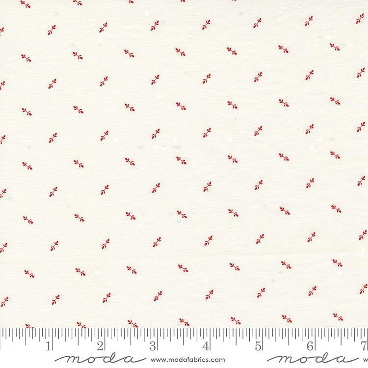 Red and White Gatherings 49197-11 Vanilla by Primitive Gatherings for Moda