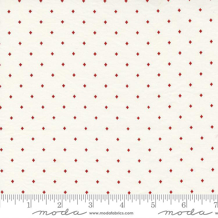 Red and White Gatherings 49198-11 Vanilla by Primitive Gatherings for Moda