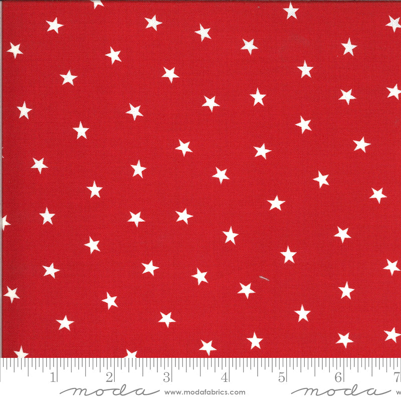 Roselyn 14914-13 Scarlet Scattered Star Minick & Simpson Moda