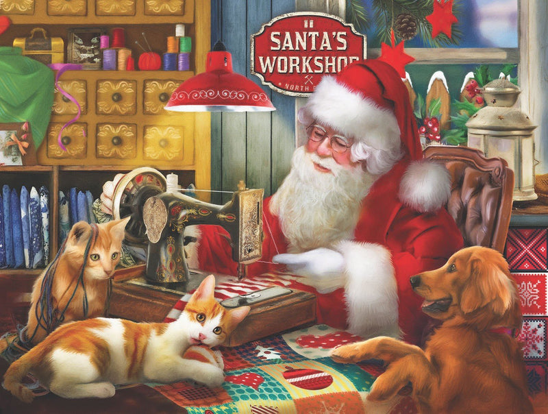 Santa's Quilting Workshop 300 Piece Jigsaw Puzzle