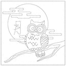 Sashiko Cloth Owl - White