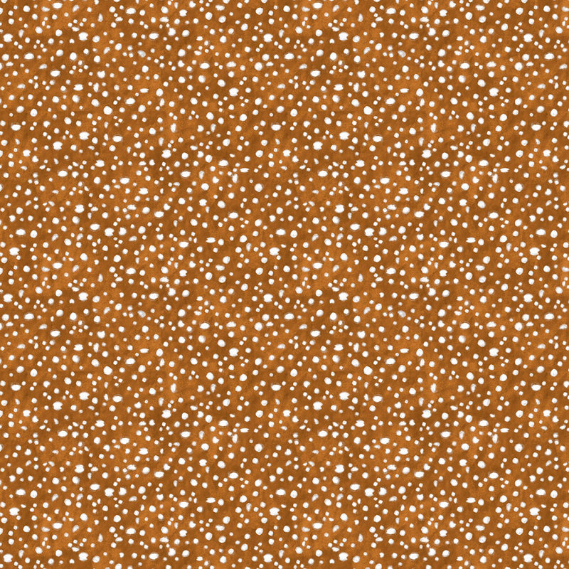 Savor the Gnoment 3023 39724 221 Mushroom Dots Brown by Susan Winget for Wilmington Prints