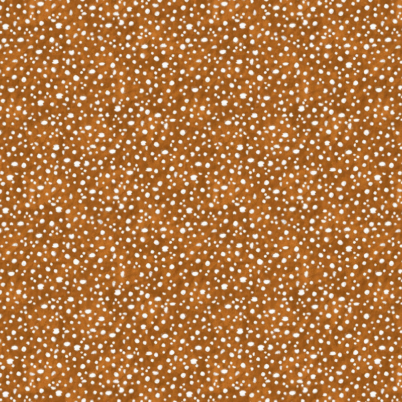 Savor the Gnoment 3023 39724 221 Mushroom Dots Brown by Susan Winget for Wilmington Prints