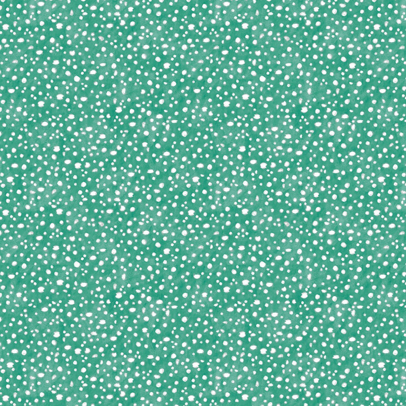 Savor the Gnoment 3023 39724 441 Mushroom Dots Teal by Susan Winget for Wilmington Prints
