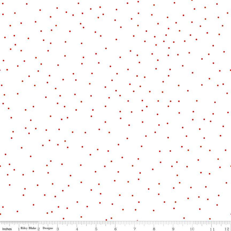 Seasonal Basics C705-RED Pin Dot by Lori Holt of Bee in my Bonnet for Riley Blake Designs