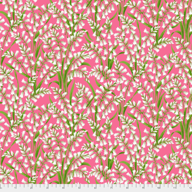 Secret Stream PWSL099.PINK Little Bluebells by Philip Jacobs of Snow Leopard Designs for Free Spirit