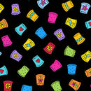 Sew Happy A-9868-K Black Thimble Collection Kim Schaefer Andover