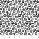 Sewing is my Happy Place 24222-10 Tonal Buttons Black White Nina Djuric Northcott