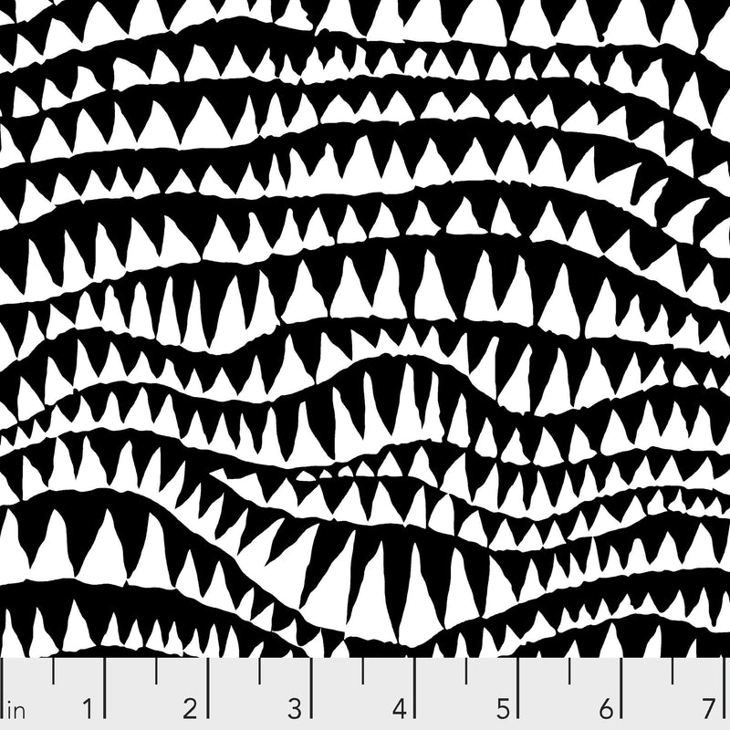 Sharks Teeth PWBM060.BLACK by Brandon Mably for Free Spirit