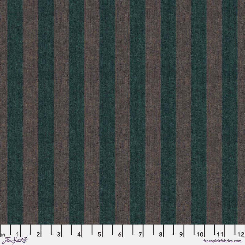 Shot Cotton Stripes SSGP001.SEAWEED Wide Stripe by Kaffe Fassett for Free Spirit