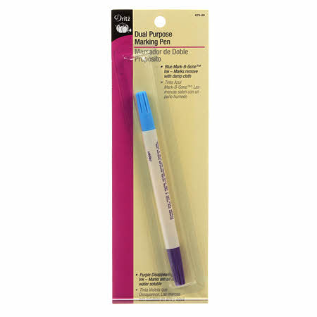 Dritz Dual Purpose Marking Pen - Blue/Purple