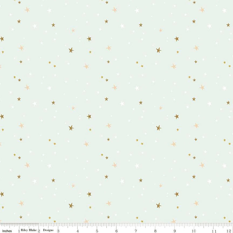 Spin & Twirl SC11614-MIST Sparkle Stars by Riley Blake Designs