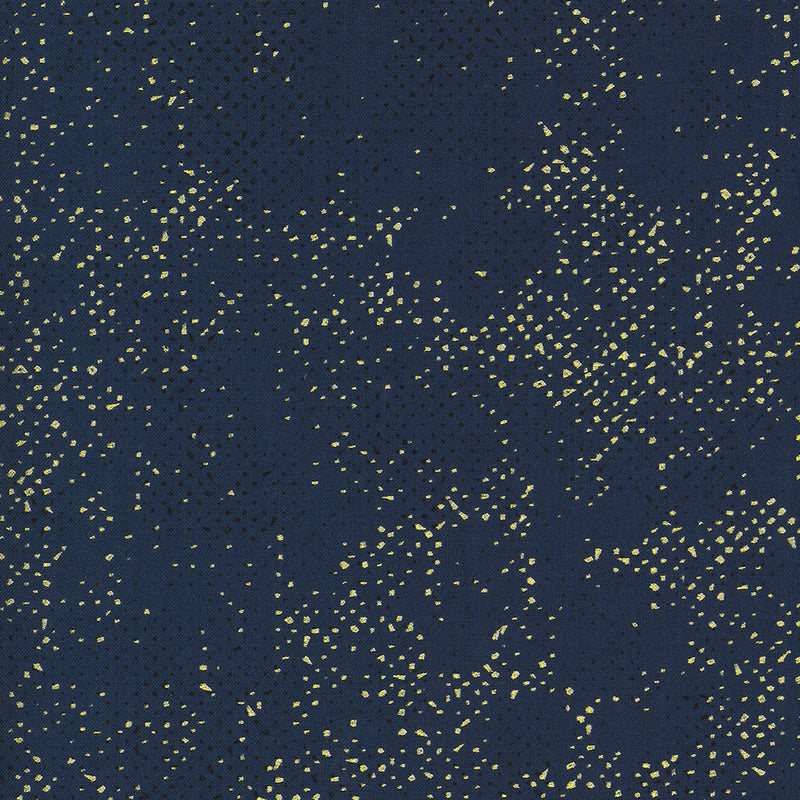 Spotted Metallic 1660-154M Navy by Zen Chic for Moda